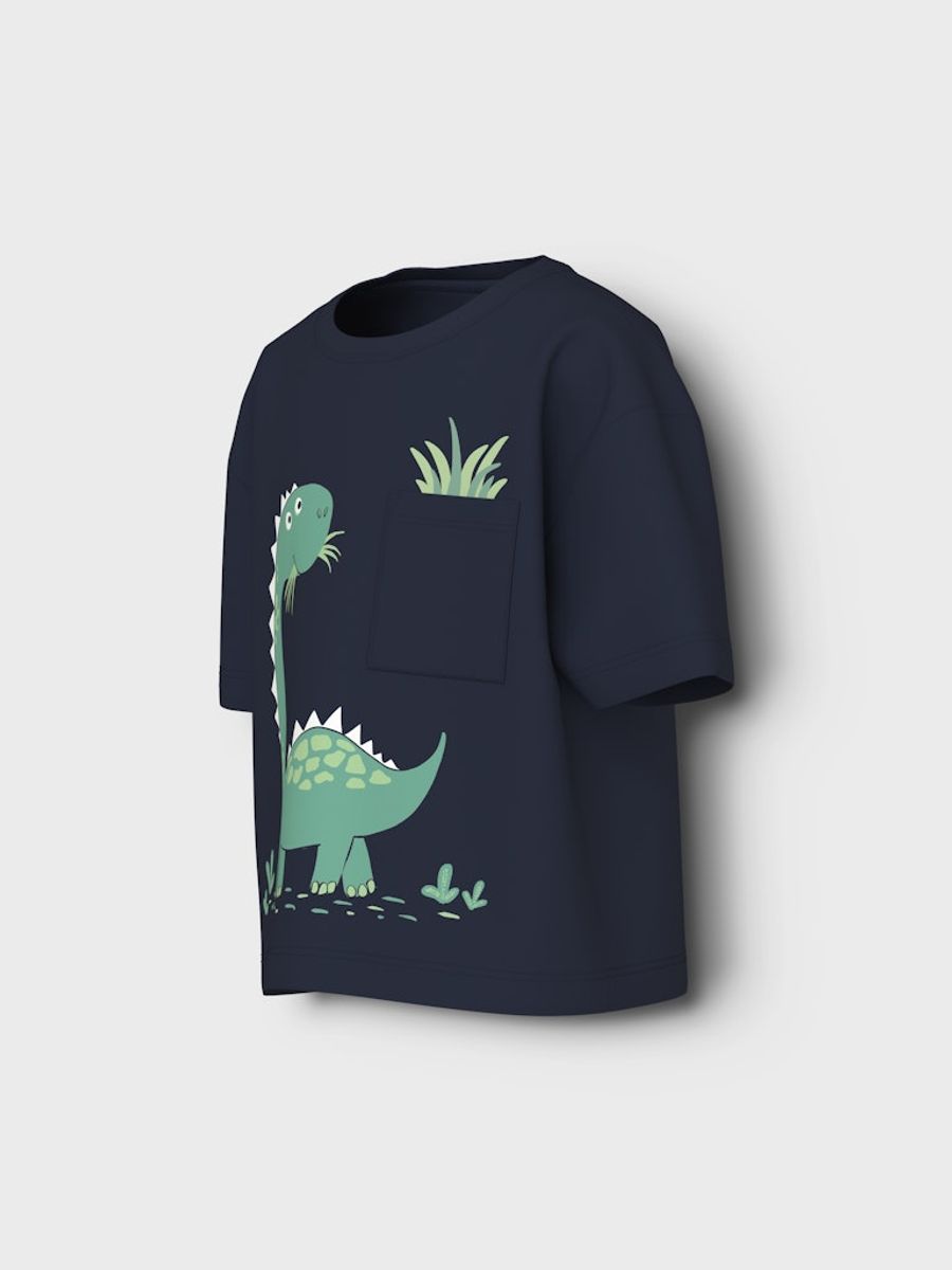 Vilian t-skjorte navy blazer / dino grass