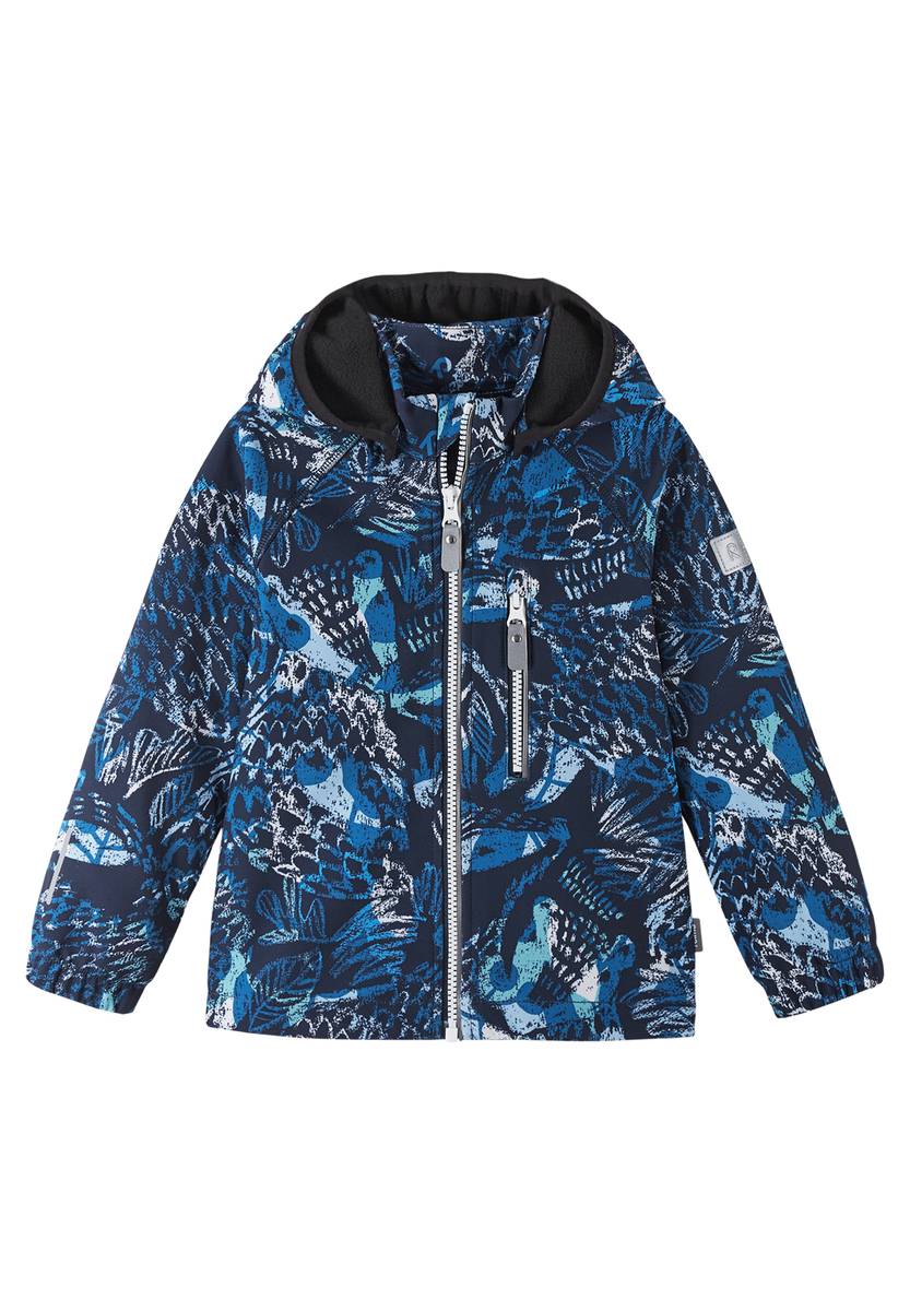 Vantti softshelljakke navy mønster
